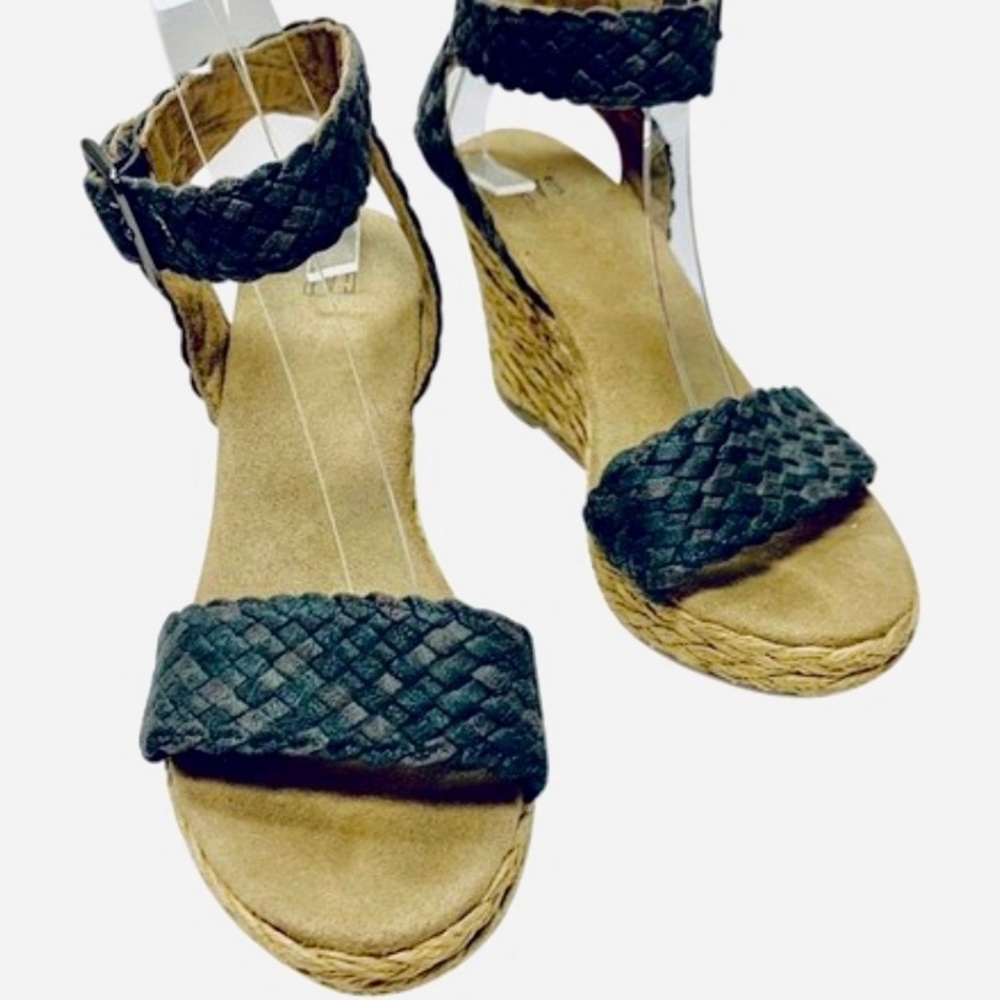 GAP strappy grey wedge espadrilles 7